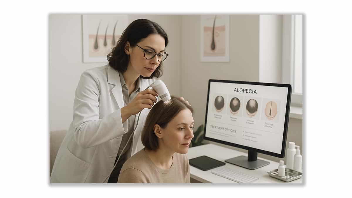 Dermatólogo caída de cabello: diagnóstico clínico, causas frecuentes y opciones terapéuticas con respaldo médico