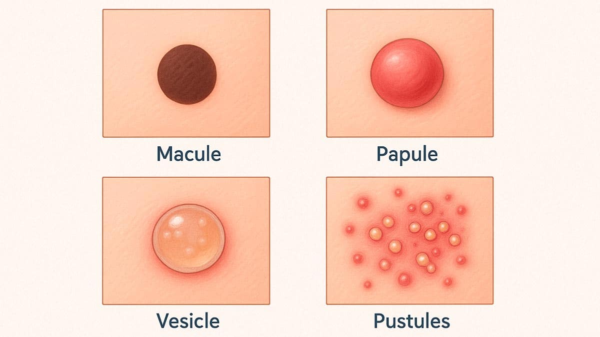 Tipo de lesiones dermatológicas: clasificación médica y características clínicas