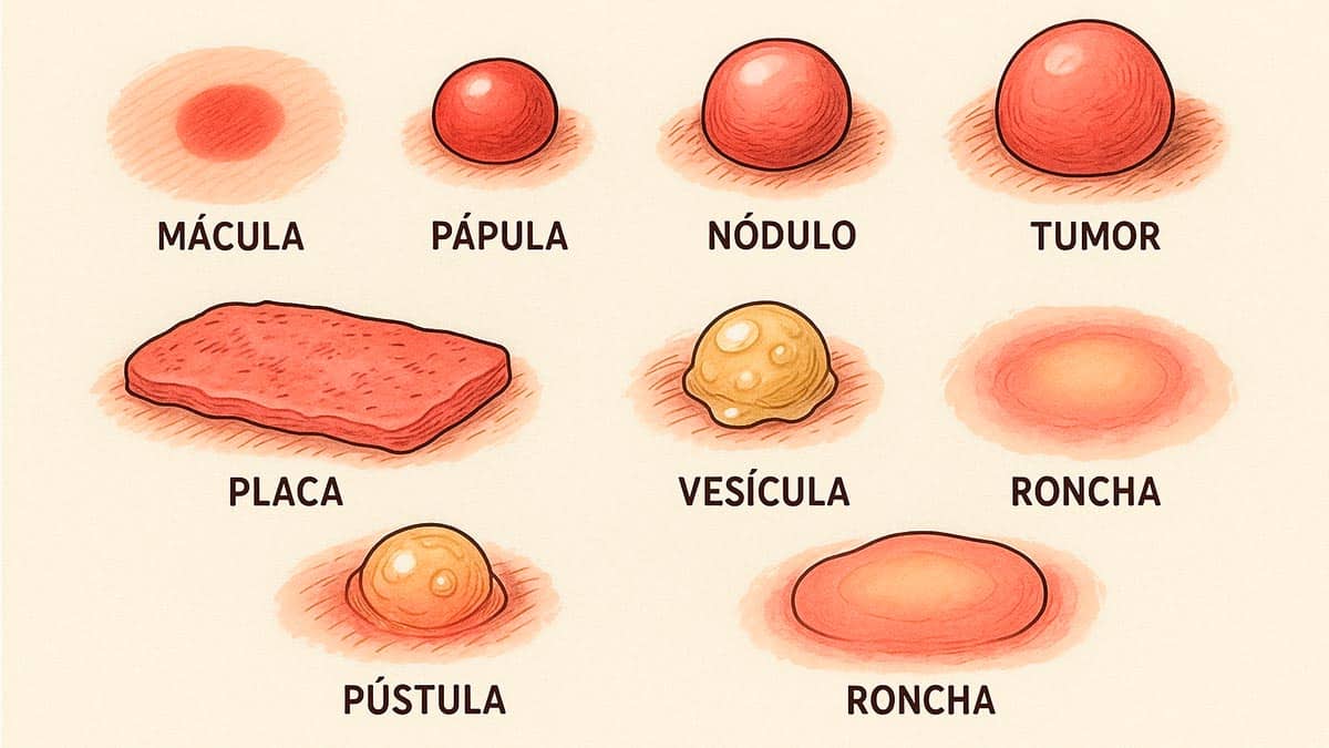 Lesiones dermatológicas: Clasificación, características y diagnóstico clínico